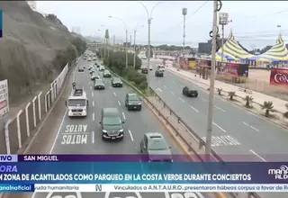 Costa Verde: Usan acantilados como estacionamiento durante conciertos