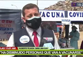 Diris Lima Sur: Ha disminuido la cantidad de personas que va a vacunarse contra el COVID-19