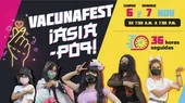 COVID-19 Perú: VacunaFest Asia Pop va hasta las 7 p.m. de hoy domingo - Noticias de domingos