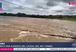 Crecida del río Tumbes activa alerta de Senamhi por riesgo