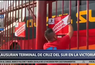 Cruz del Sur: Clausuran temporalmente terminal de avenida Javier Prado