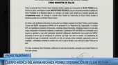 Cuerpo médico del Minsa en desacuerdo con designación de Silvia Pessah - Noticias de designaciones