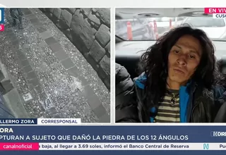 Cusco: Capturan a sujeto que dañó la piedra de los 12 ángulos