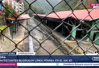 Cusco: Manifestantes bloquean ruta ferroviaria hacia Machu Picchu