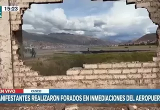 Cusco: Manifestantes realizaron forados en inmediaciones del aeropuerto 