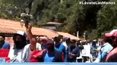 Cusco: Se realizan manifestaciones en Machu Picchu contra el alza de pasajes de tren  - Noticias de machu-picchu