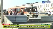 Cúster chocó contra puente en la avenida Alfonso Ugarte - Noticias de choco