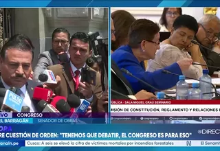 Daniel Barragán cuestiona conducción de Carlos Mesía y pide debatir las facultades legislativas
