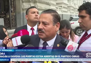 Daniel Barragán no descarta que Jorge Gavidia se incorpore a la bancada de Obras