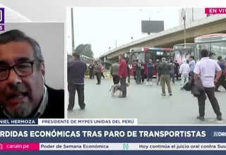 Daniel Hermoza: Paro y extorsión causan pérdidas millonarias