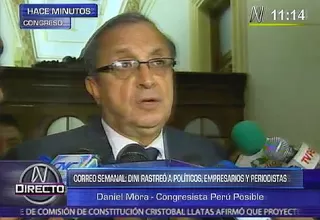 Daniel Mora: Es “normal” que la DINI realice trabajos de contrainteligencia