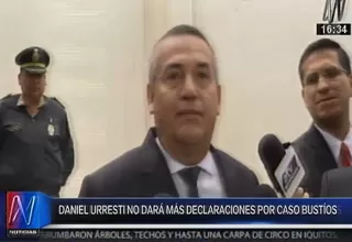 Daniel Urresti no volverá a dar declaraciones sobre Caso Bustíos