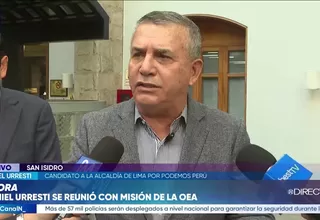 Urresti pide aclarar quién asumiría la Alcaldía de Lima si gana Renovación Popular