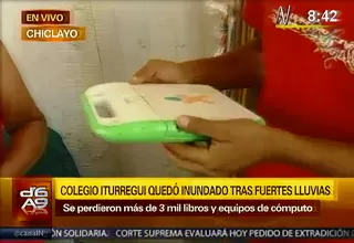 Daños en colegio Iturregui por inundación ponen en riesgo inicio de año escolar