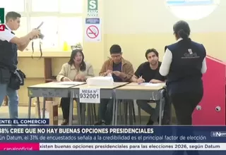 Datum: 48 % de peruanos cree que no hay buenas opciones presidenciales