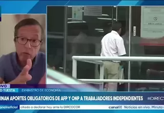 David Tuesta advierte que eliminar aportes afectará pensiones futuras