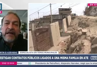 D’Azevedo advierte responsabilidad política del alcalde de Ate