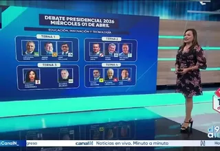 Debate presidencial finaliza hoy con candidatos organizados en ternas por educación y empleo