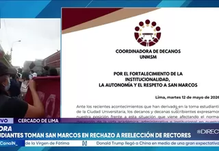 Decanos de San Marcos rechazan proyecto de reelección inmediata