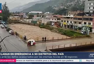 Declaran estado de emergencia por lluvias en distritos del país