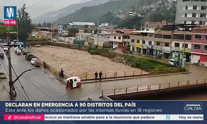 Declaran estado de emergencia por lluvias en distritos del país | Canal N
