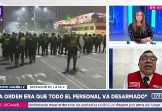 Defensor de la PNP niega uso de armas y rechaza que Terna operara en protesta