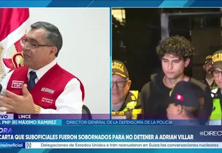 Defensor de la Policía descarta soborno en caso Adrián Villar