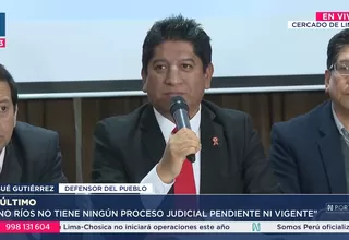 Defensor del Pueblo defiende designación de Gino Ríos en la JNJ