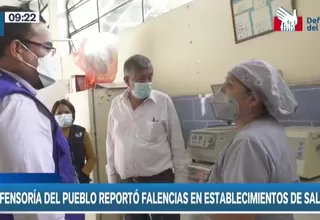 Defensoría del Pueblo reportó falencias en establecimientos de salud 