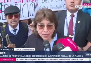Delia Espinoza acusa al Congreso de quebrar la Constitución tras aprobación de su inhabilitación