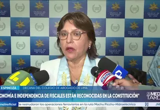 Delia Espinoza cuestiona proyecto de ley del Ministerio Público