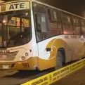 Delincuentes dispararon contra bus de transporte p&uacute;blico