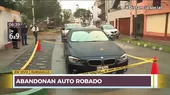 Delincuentes roban auto y lo abandonan en Surquillo - Noticias de delincuencia