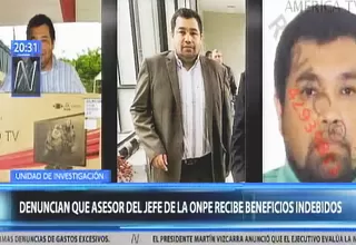 Denuncian que asesor principal del jefe de la ONPE recibe beneficios indebidos