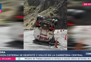 Derrame de petróleo en el río Rímac tras accidente vial