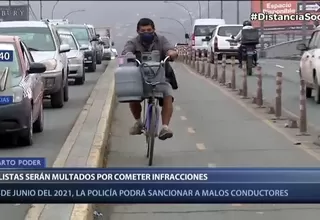 Desde junio de 2021 los ciclistas podrían ser multados por infracciones