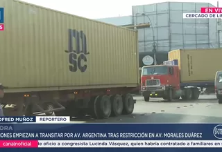 Desvían camiones a Av. Argentina y camioneros exigen horarios