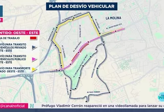 Desvíos en Javier Prado iniciarán con marcha blanca el 26 de enero