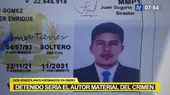 Detenido sería autor material del crimen de dos venezolanos en La Molina - Noticias de molina