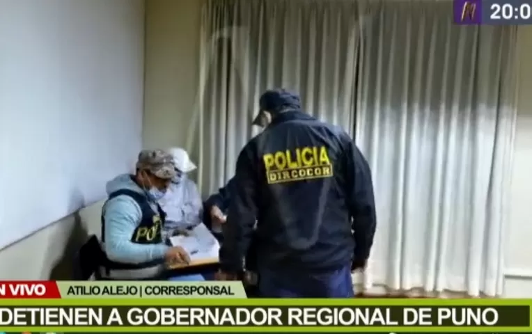 Detienen a Agustín Luque, gobernador regional de Puno
