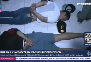 Detienen a cinco ciudadanos venezolanos con armas y explosivos