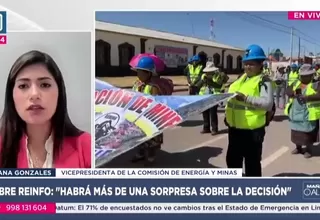 Diana Gonzáles critica silencio del Ejecutivo ante prórroga del REINFO