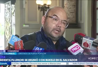 Diethell Columbus defiende viaje de Keiko Fujimori a El Salvador y pide priorizar a víctimas de la delincuencia