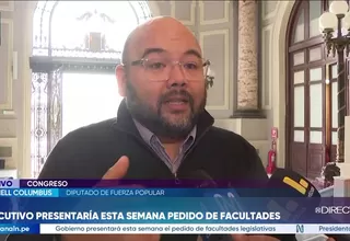 Diethell Columbus respalda pedido de facultades del Ejecutivo para enfrentar inseguridad y fenómeno El Niño
