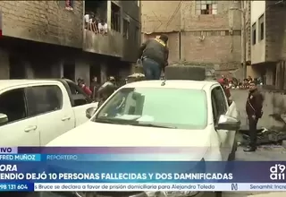 Diez personas murieron tras registrarse un incendio en un inmueble ubicado en La Victoria