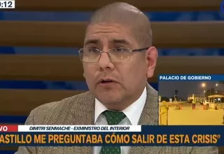 Dimitri Senmache: Castillo me preguntaba cómo salir de esta crisis