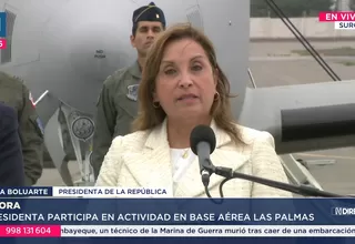 Dina Boluarte defiende compra de aeronaves y destaca crecimiento