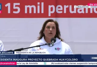 Dina Boluarte: “Este gobierno es palabra dada, obra entregada”