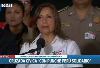 Dina Boluarte invocó a unir y no dividir esfuerzos para reconstruir el país