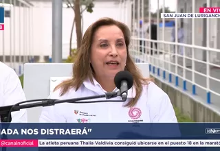 Dina Boluarte: “Nada nos distraerá, seguimos trabajando por el Perú”